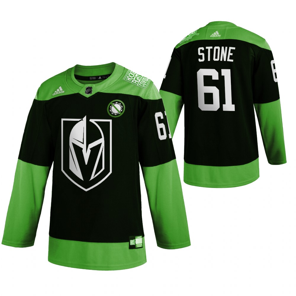 Vegas Golden Knights 61 Mark Stone Men Adidas Green Hockey Fight nCoV Limited NHL Jersey